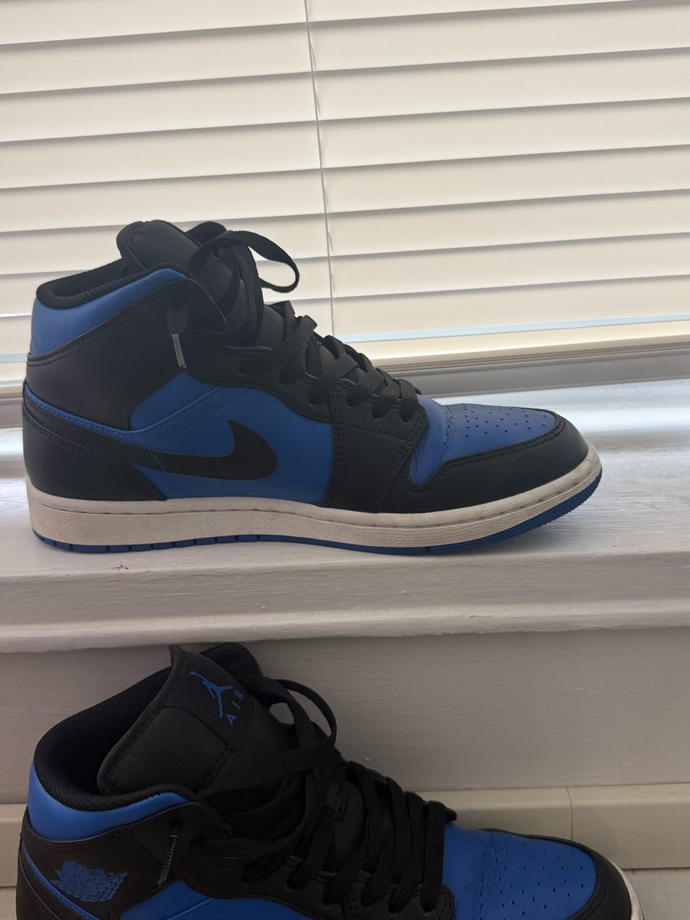 Nike Air Jordan 1 Mid - Black and Royal Blue